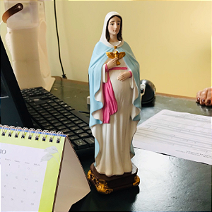 Nossa Senhora Gravida 20cm | Gesso Artesanal