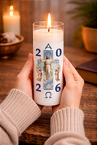 Vela Mini Círio 2026 Jesus Ressucitado