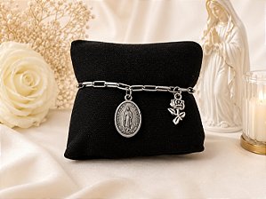 Modelo 4 de Nossa Senhora de Guadalupe com flor