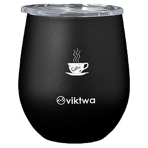 Copo Térmico Personalizado Coffe Noble 230ml Preto Viktwa
