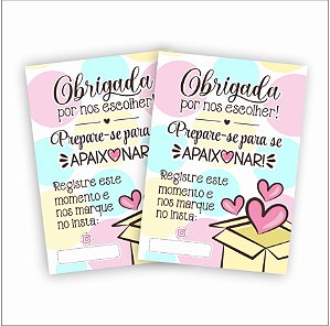 100 UnidadesPanfletos  Agradecimento  ao Cliente 10x14- 115g Obrigada por nos Escolher