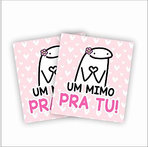 100 Unidades Mini Cartão 5x4,5cm - Flork Um Mimo Pra Tu