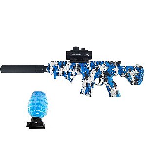 Lançador de Bolinhas de GEL Orbeez M416 (Azul com Branco)