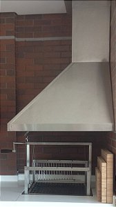 Churrasqueira a carvão - COIFA INOX AISI304 escovado