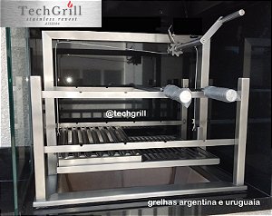 Grill Elevação de grelhas -  Inox AISI304 escovado