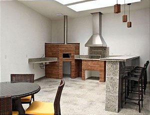 Conjunto Lazer -  Churrasqueira a carvão e Forno - modelos diversos