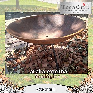 LAREIRA EXTERNA - FERRO FUNDIDO - ACABAMENTO "CORTEN"