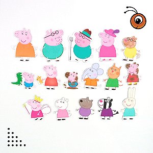 Kit - Família Pig - Personagens em imã
