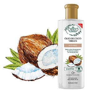 Shampoo Flores & Vegetais Óleo de Coco Virgem Anti Frizz 310Ml