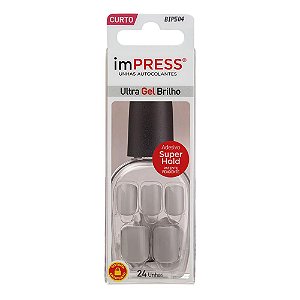 Unhas Kiss Impress Grey Syrup BIP504BR