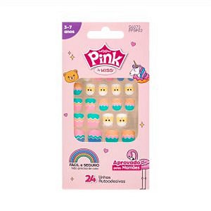 Unhas Kiss Pink Infantil Pink 4 FPSP03