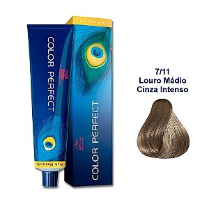 Coloração Wella Color Perfect 7/11 Louro Médio Cinza Intenso