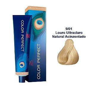 Coloração Wella Color Perfect 9/01 Louro Ultraclaro Natural Acinzentado