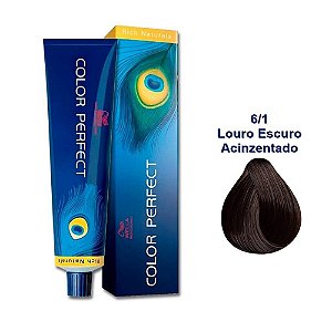 Coloração Wella Color Perfect 6/1 Louro Escuro Acinzentado