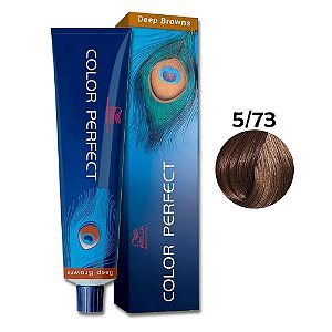 Coloração Wella Color Perfect 5/73 Castanho Claro Marro Dourado