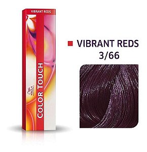 Tonalizante Wella Color Touch Vibrant Reds 3/66 60g Castanho Escuro Violeta Intenso