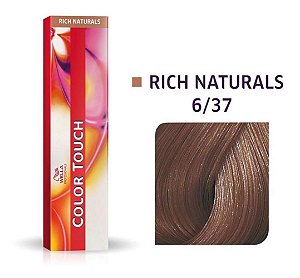 Tonalizante Wella Color Touch 6/37 60gr Louro Escuro Dourado Marrom