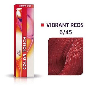 Tonalizante Wella Color Touch Vibrant Reds 6/45 60g Louro Escuro Vermelho Acajú