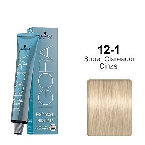 Coloração Schwarzkopf Igora Highlifts 12-1 Super Clareador Cinza