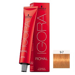 Coloração Schwarzkopf Igora 9-7 Louro Extra Claro Cobre