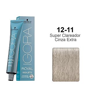 Coloração Schwarzkopf Igora Highlifts 12-11 Super Clareador Cinza Extra