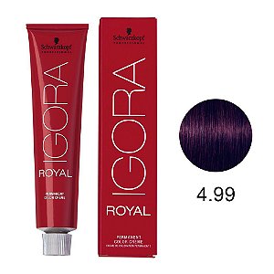 Coloração Schwarzkopf Igora 4-99 Castanho Médio Violeta Extra