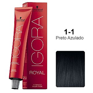 Coloração Schwarzkopf Igora 1-1 Preto Azulado