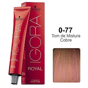 Coloração Schwarzkopf Igora 0-77 Tom de Mistura Cobre