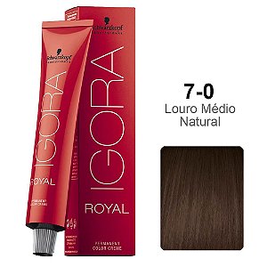 Coloração Schwarzkopf Igora 7-0 Louro Médio Natural