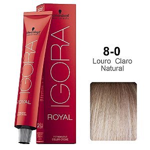 Coloração Schwarzkopf Igora 8-0 Louro Claro Natural