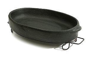 Assadeira De Barro Preto Capixaba Oval 30x20x6 CM