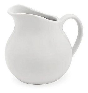 1 Jarra Leiteira Leite Porcelana Branca Café Chá 740ml Bv152