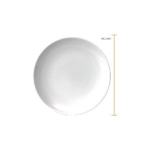 Prato Raso Refeição Coup 24 Cm Porcelana Branca