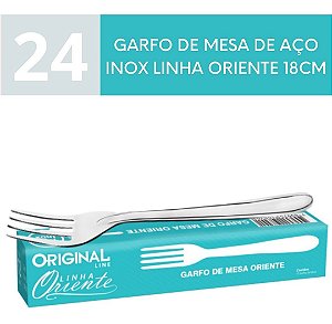 24 Garfo De Mesa Oriente Para Buffet 18 Cm Aço Inox Ref 0160