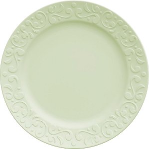 Prato Raso Tassel Relevo Porcelana Verde Germer