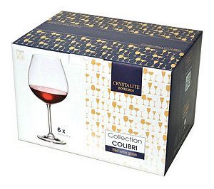 6 Unid. Taças Vinho Tinto 650ml Bohemia Cristal Titanium