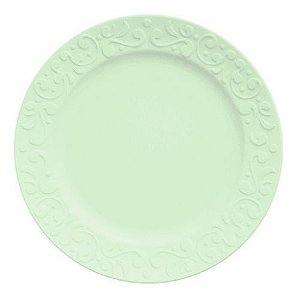 Prato Sobremesa Tassel Relevo Porcelana Verde Germer