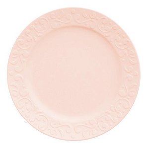 Prato Raso Tassel Relevo Porcelana Rosa Germer