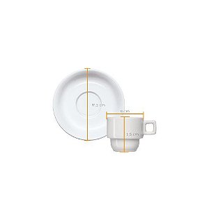 Xicará De Café E Pires Iguaçu Porcelana Germer 75ml