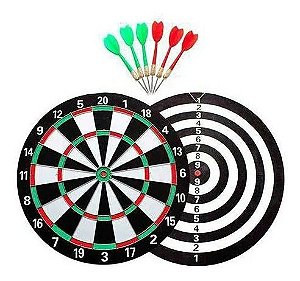 Jogo De Dardos Profissional Tiro Ao Alvo Dupla Face 42 Cm