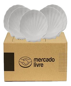 5 Concha Casquinha De Siri Médio 120 Ml Porcelana