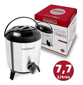 Botijão 7,7 Litros Inox Camping Viagem