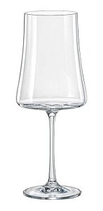 6 Taças De Cristal Para Vinho 600 ml Titanium Bohemia