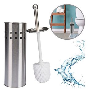 Escova Sanitária Inox Com Suporte Para Banheiro