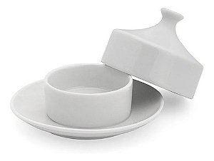 Mantegueira Porcelana Branca Servir Manteiga Hotel 204