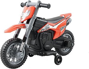 Moto Elétrico Infantil Motocross Unitoys Preto/Vermelho Off Road