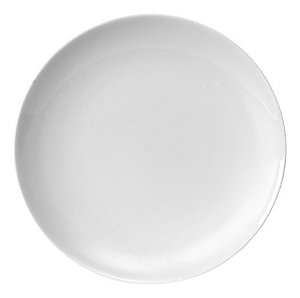 1  Prato Raso Refeicao Almoco Coup 28 Cm Porcelana Branca - OK