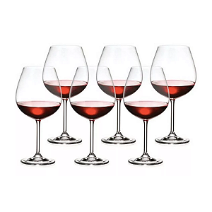 Jogo 6 Taças Vinho Cristal Titanium 650ml 4s032/650 Bohemia 5250