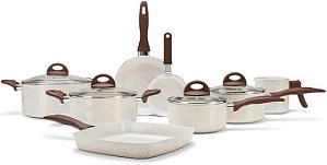 Jogo De Panelas, 8 Peças Ceramic Life Smart Plus, Vanilla- Brinox