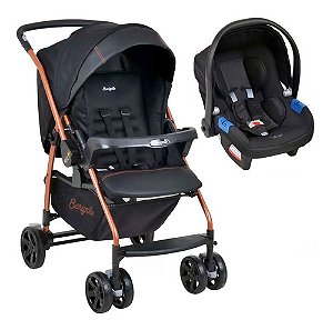 Carrinho de Bebê com Bebê Conforto Rio K Burigotto